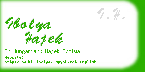 ibolya hajek business card